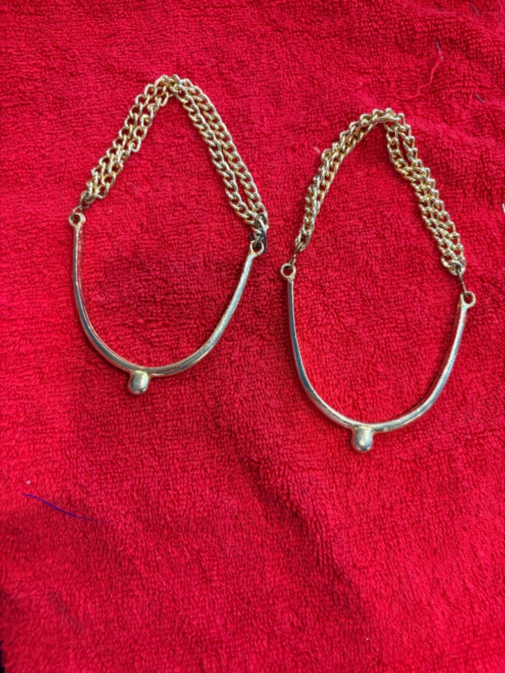 Vintage Gold Tone Boot Chains